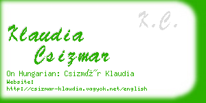 klaudia csizmar business card